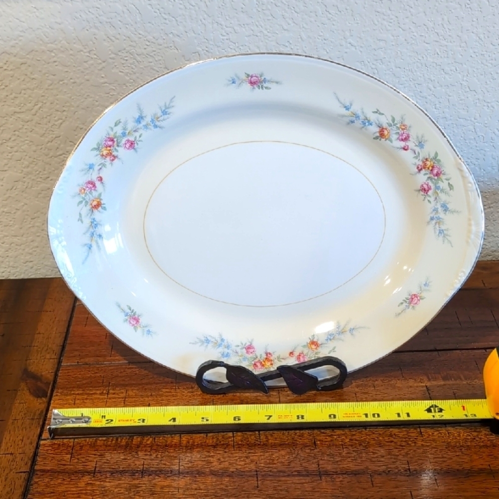 1940's Homer Laughlin Eggshell Nautilus Ferndale China Oval Serving Platter